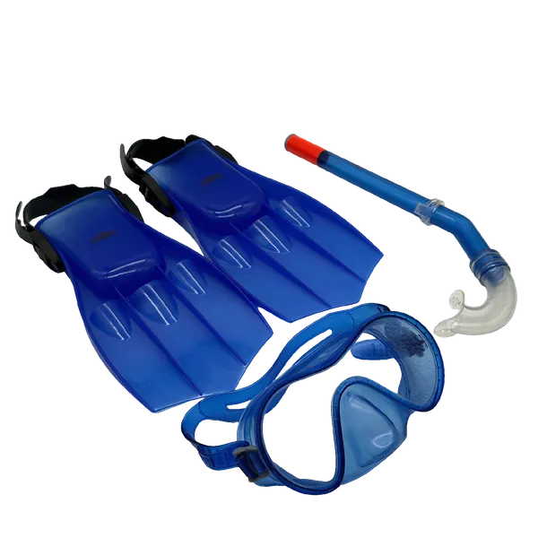 Set de Juguete de Playa Ecology Azul (Morral / Careta / Chapaleta Y Snorkel)